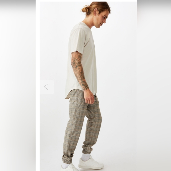 Drake Other - Drake Men's Plaid Jogger Pants - Brown and Gray
